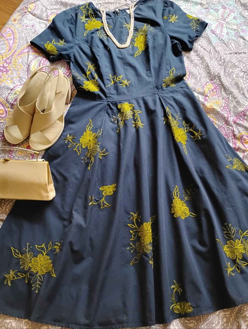 Beautiful Hand Embroidered Vintage Dress